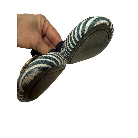 Tory Burch Caroline Striped Flats Sz. 9.5 - Picture 5 of 8
